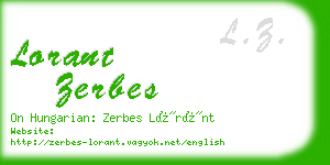 lorant zerbes business card